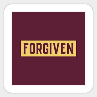 Christian Faith Based Forgiven Sticker